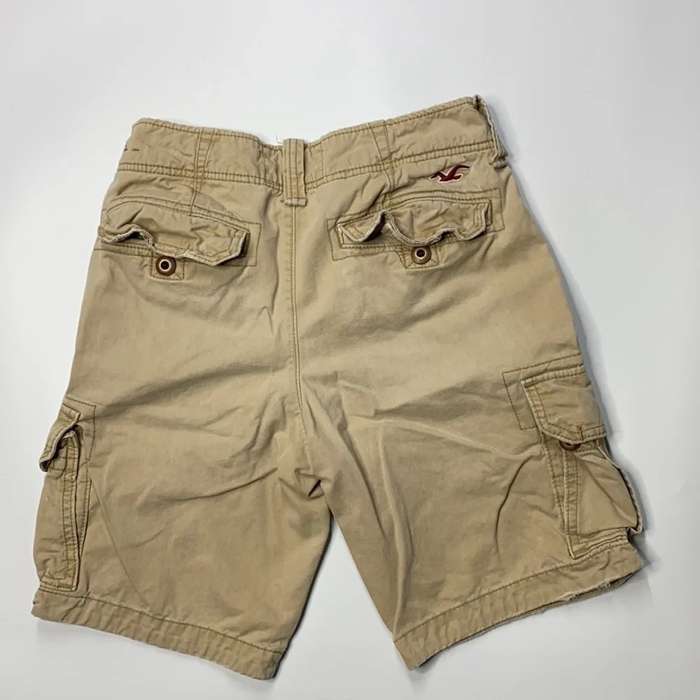 Hollister Tan Button Fly Cargo Shorts Size 28